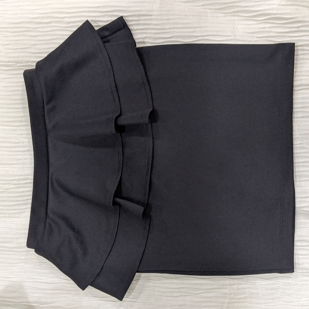 Joe Benbasset Ruffle-Top Stretch Elastic Waist Mini Skirt